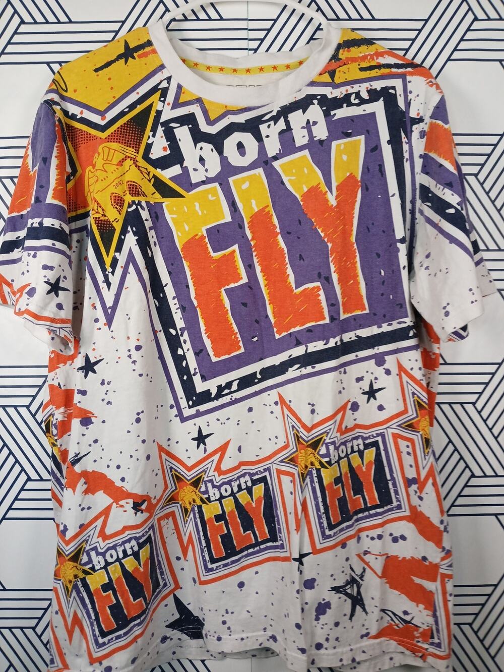 Born Fly Anytown USA Mens Graphic T-Shirt Size Large